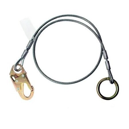 Msa Safety Anchorage Connector Extension, 5' Cable, 36C Snaphook & O-Ring 505233